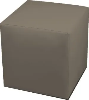 Pouf Cubo Cm 40 Ecopelle Tortora