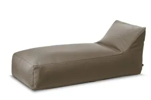 Lettino Chaiselongue Rodi Ecopelle Tortora