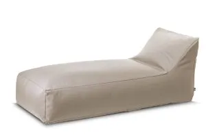 Lettino Chaiselongue Rodi Ecopelle Beige
