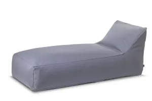 Lettino Chaiselongue Rodi Ecopelle Grigio Chiaro