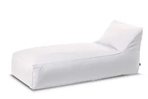 Lettino Chaiselongue Rodi Ecopelle Bianco