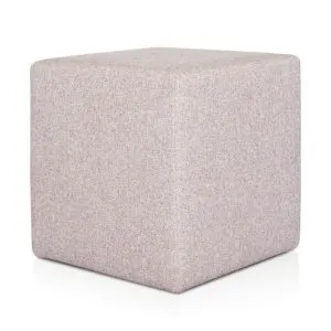 Pouf Cubo Cm 40 Tessuto Beige