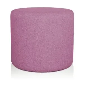 Pouf Cilindro Ø 40 Cm Tessuto Malva