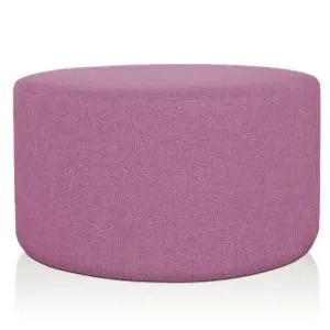 Pouf Cilindro Xl Ø 80 Cm Tessuto Malva