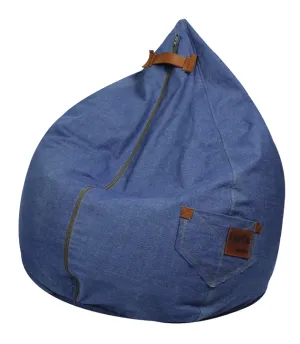Poltrona Sacco In Tessuto Denim