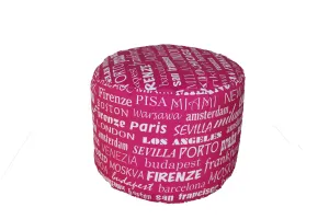 Pouf Tondo Big City Fucsia