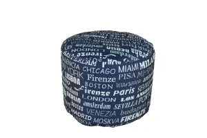 Pouf Tondo Big City Blu