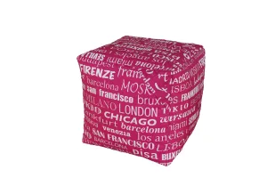 Pouf Cubo Big City Fucsia